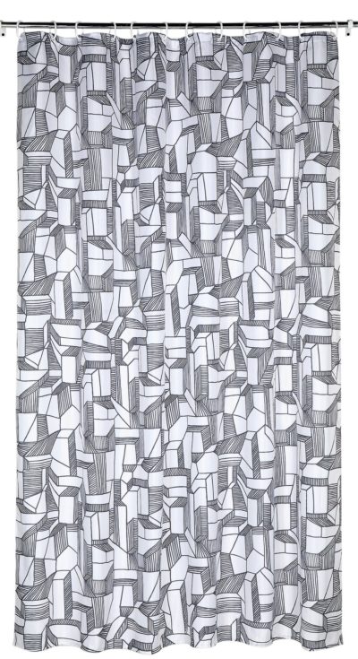 Habitat - Mineral Shower Curtain - Grey and White